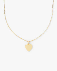 Heart Charm on Paperclip Chain Necklace
