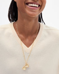 Heart Locket Charm on chain open