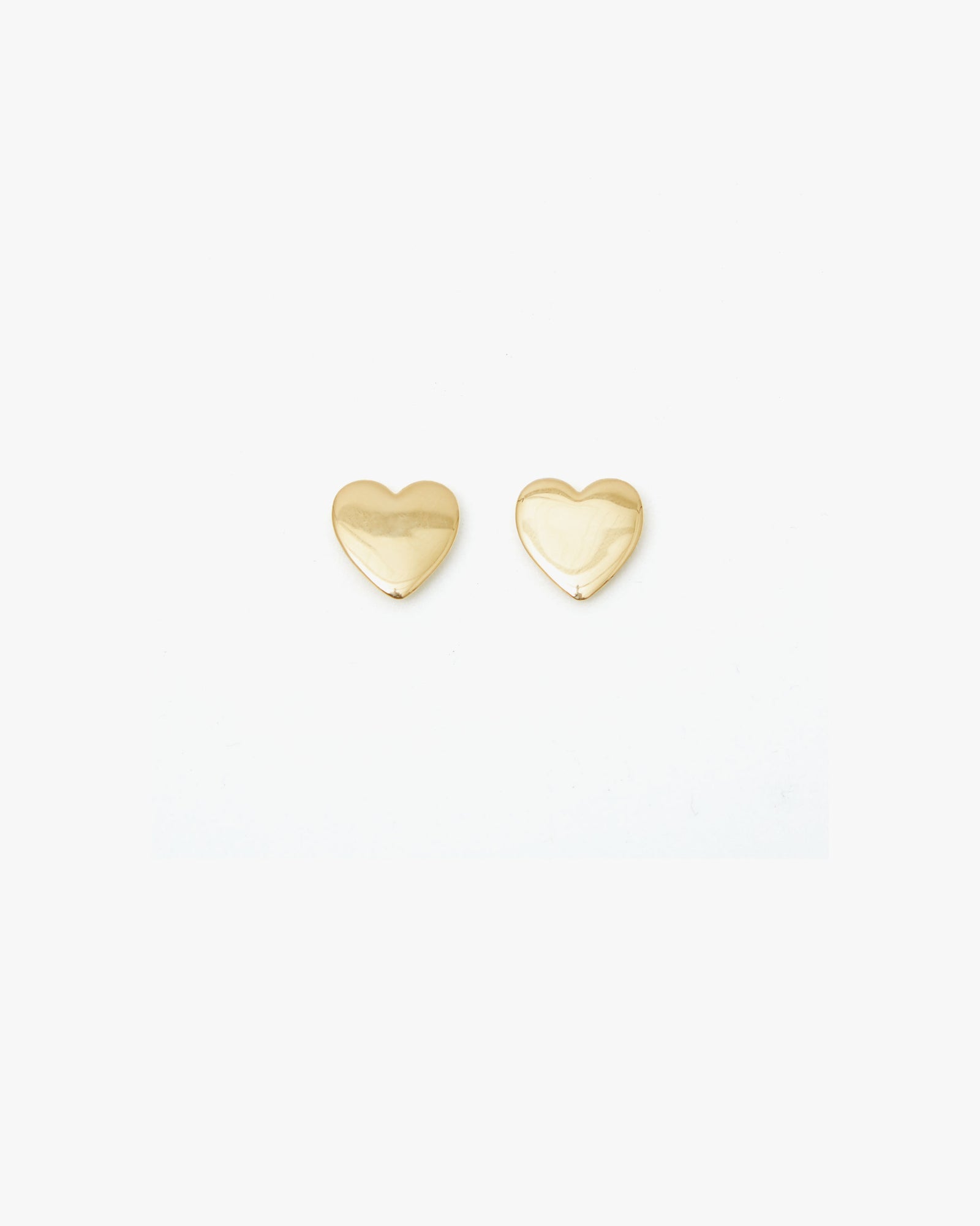 Gold Vermeil Heart Stud Earrings