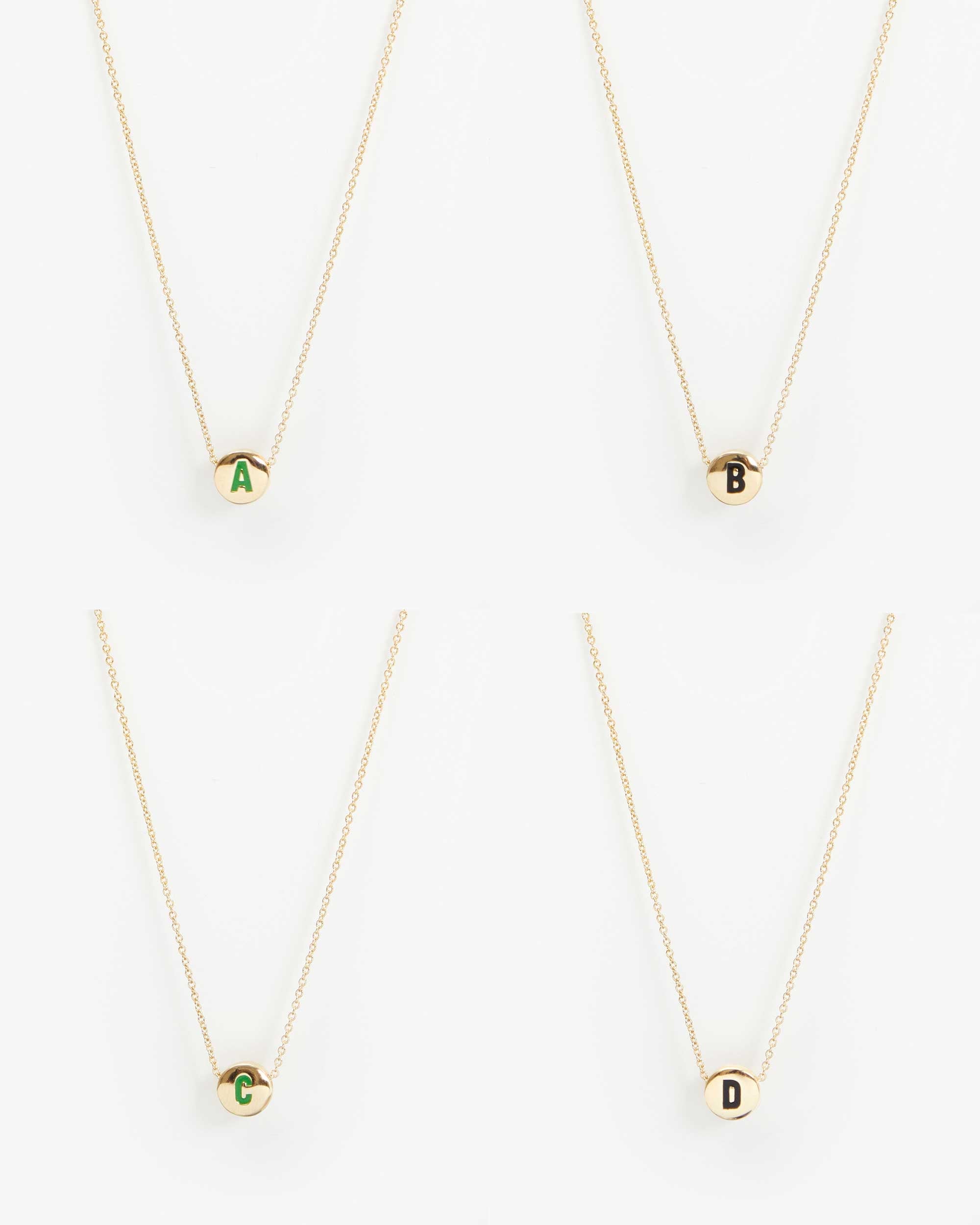Initial Necklace abcd