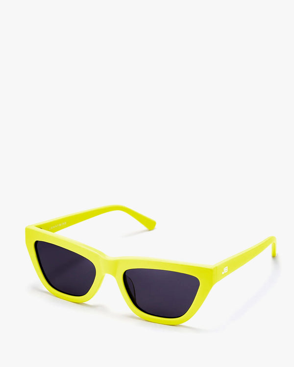 side view of the JB Sun The Cateye Sunglasses in lemon