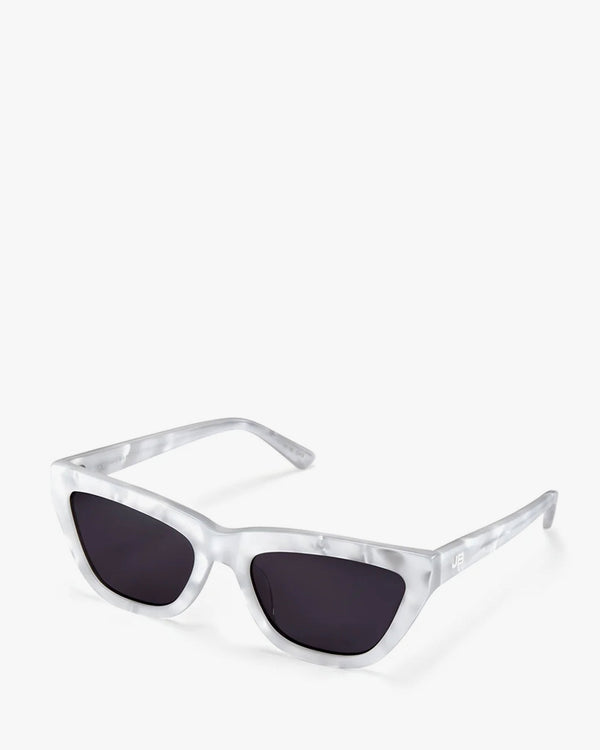 side view of the JB Sun The Cateye Sunglasses in mother of pearl