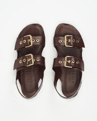 Jamie Haller Double Buckle Sandal in Castagno