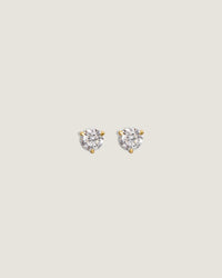 June Round Diamond Earrings