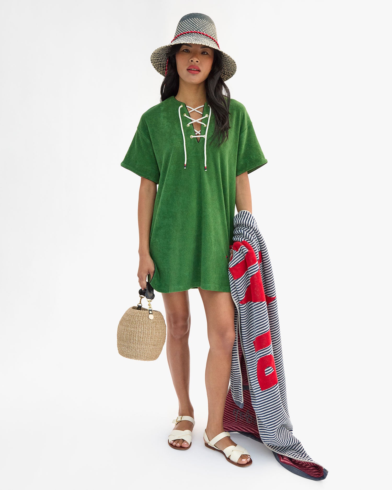 Clare V. La Plage Dress Basil Clare V. La Plage Dress Basil