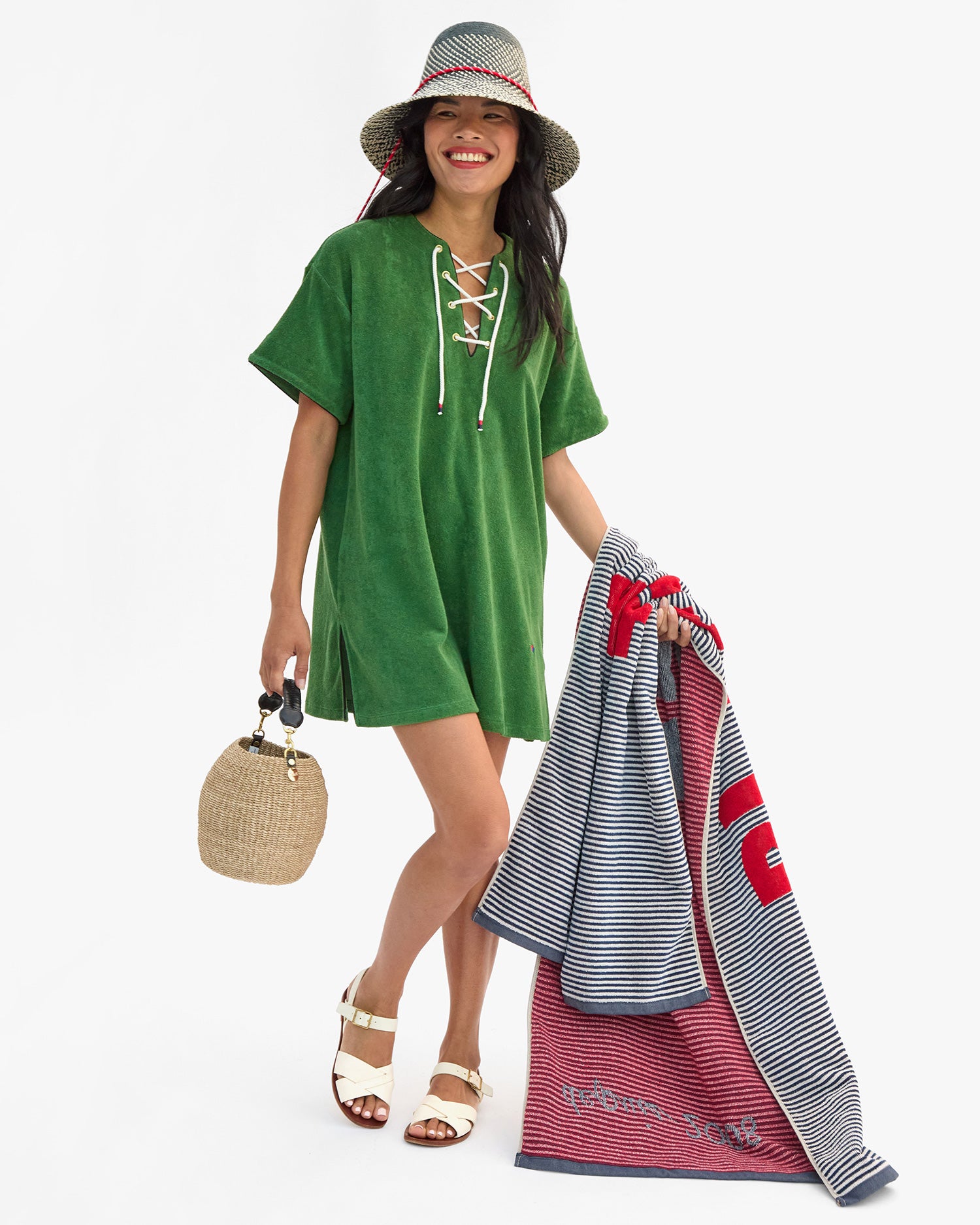 Sandra holding Le Towel