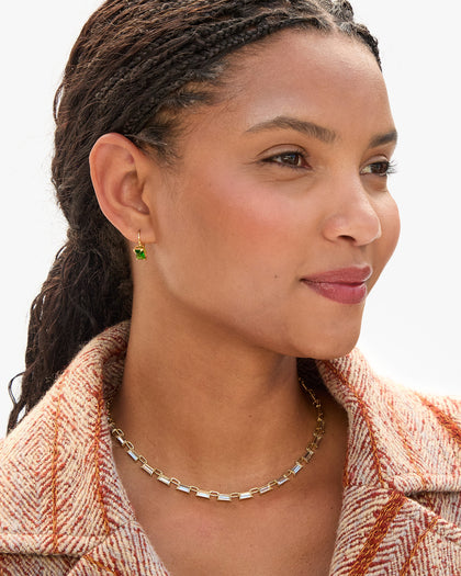 Le Baguette Chain Necklace on model