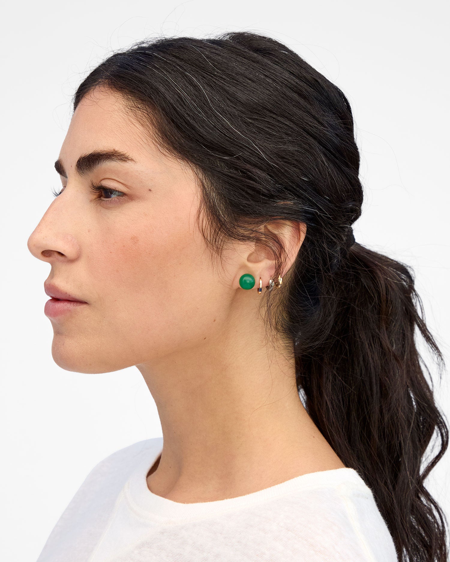 Le Bead Stud Earrings on Gia