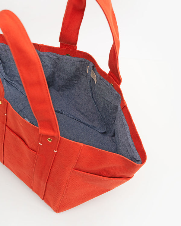 Interior View of Poppy Canvas Le Box Tote