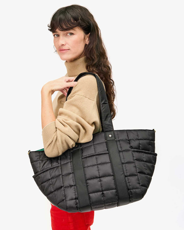 Le Box Tote Sportif on Danica's shoulder