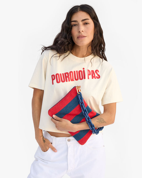 Shortie Strap on Flat Clutch