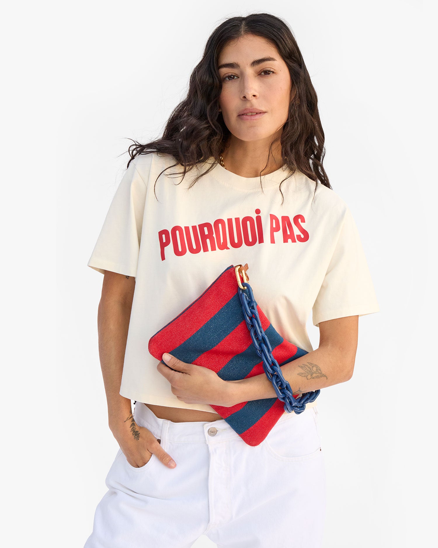 Shortie Strap on Flat Clutch