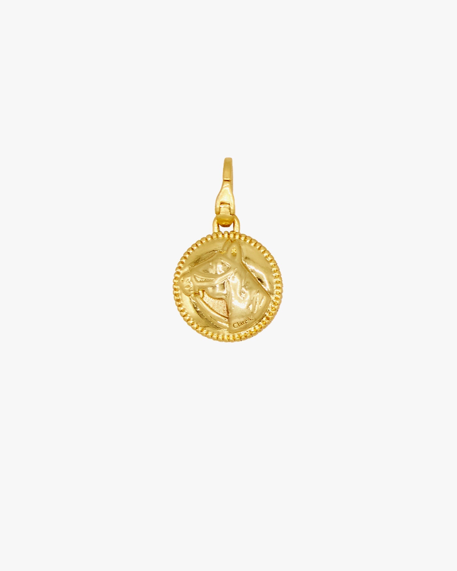 back image of the Cobalrt & Vintage Gold Le Chance Button Charm