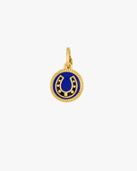 Cobalrt & Vintage Gold Le Chance Button Charm
