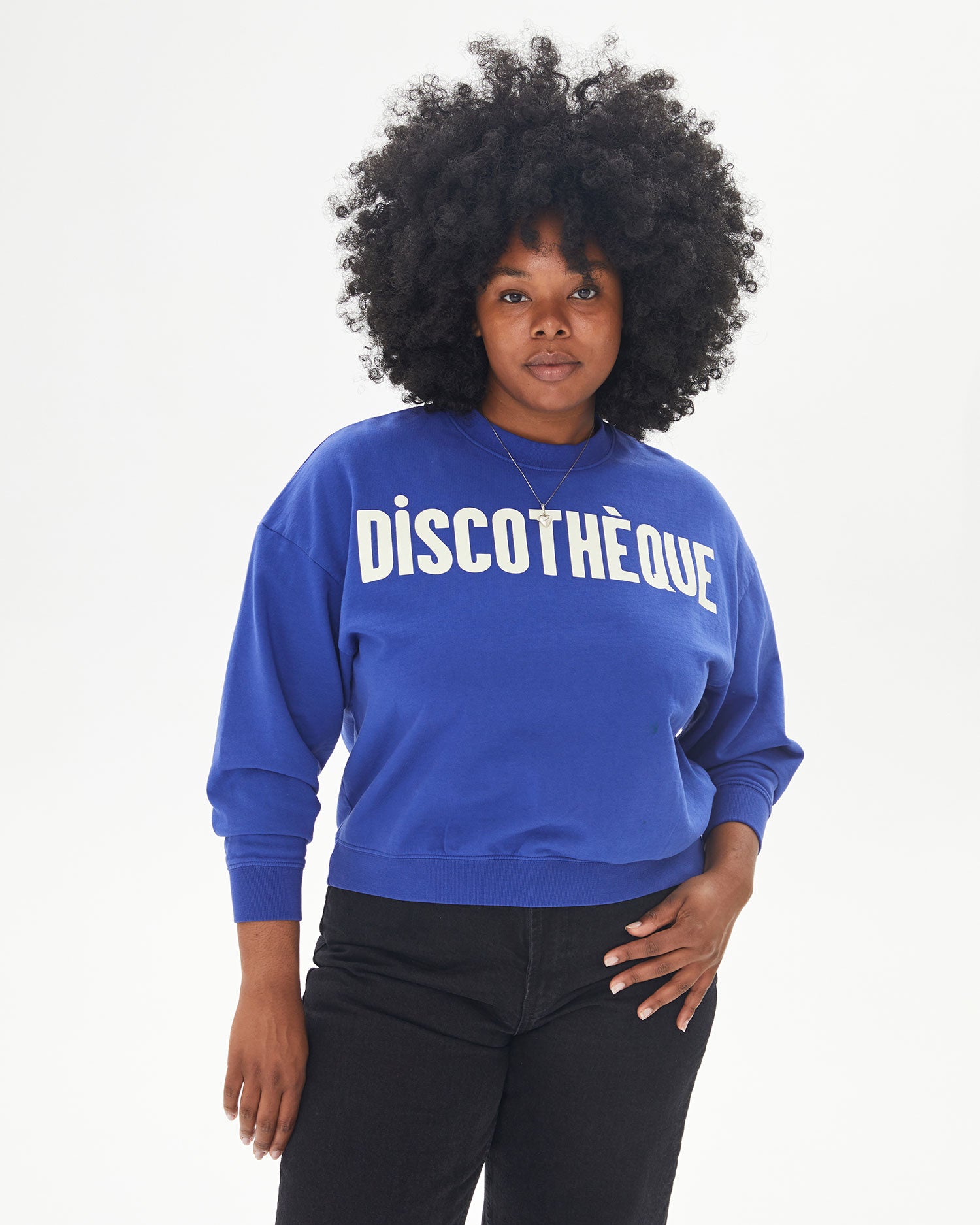 Clare V. Discotheque Sweatshirt in Pink