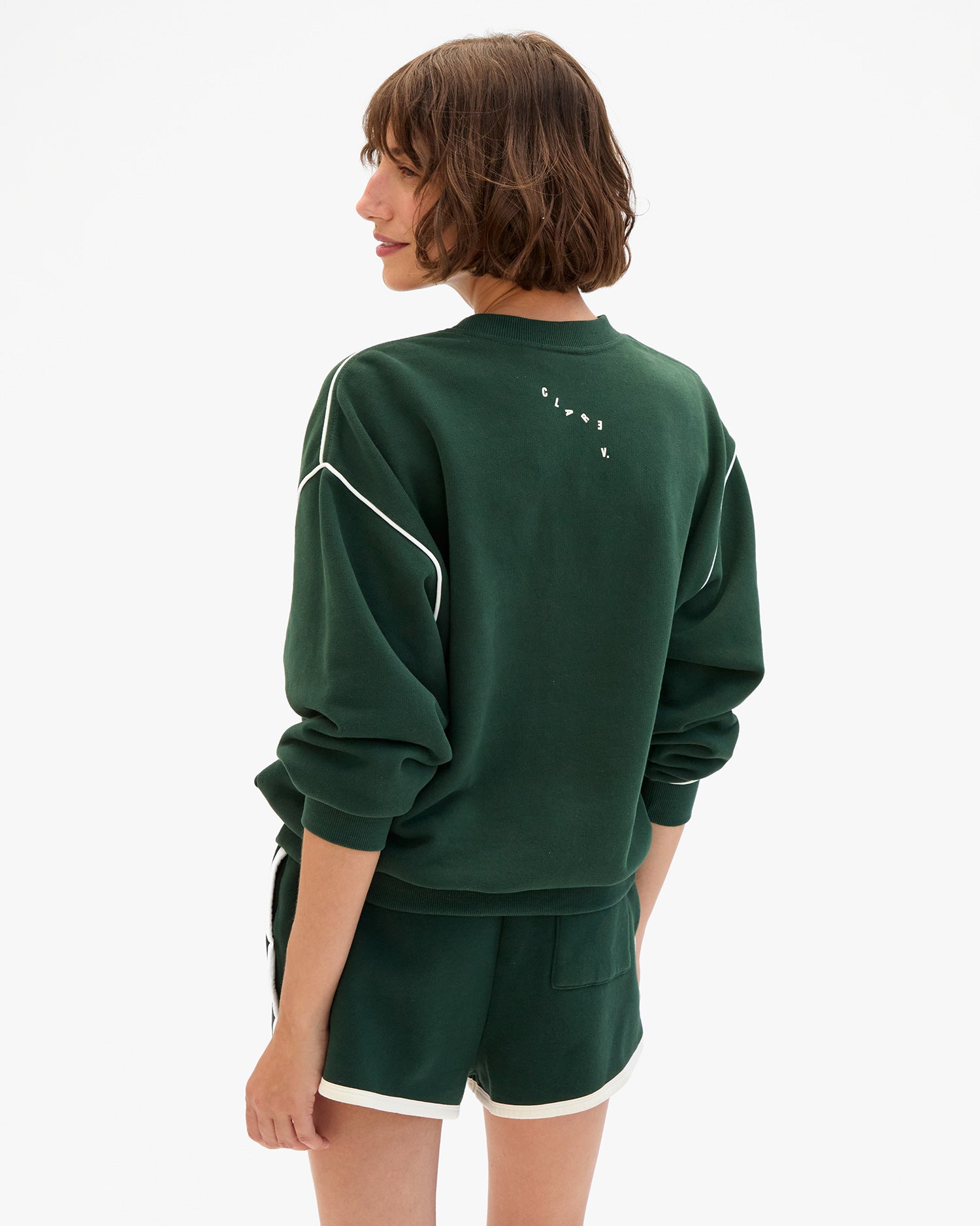 Oversized Sweatshirt w/ Piping back view