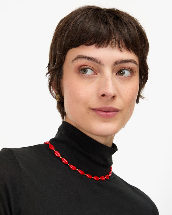 Le Lips Necklace on Nike