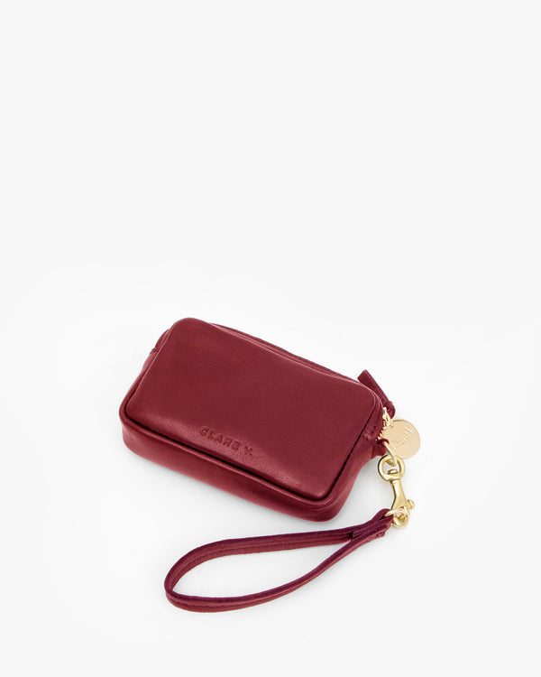 Clare V. Le Slim Box Tote Oxblood