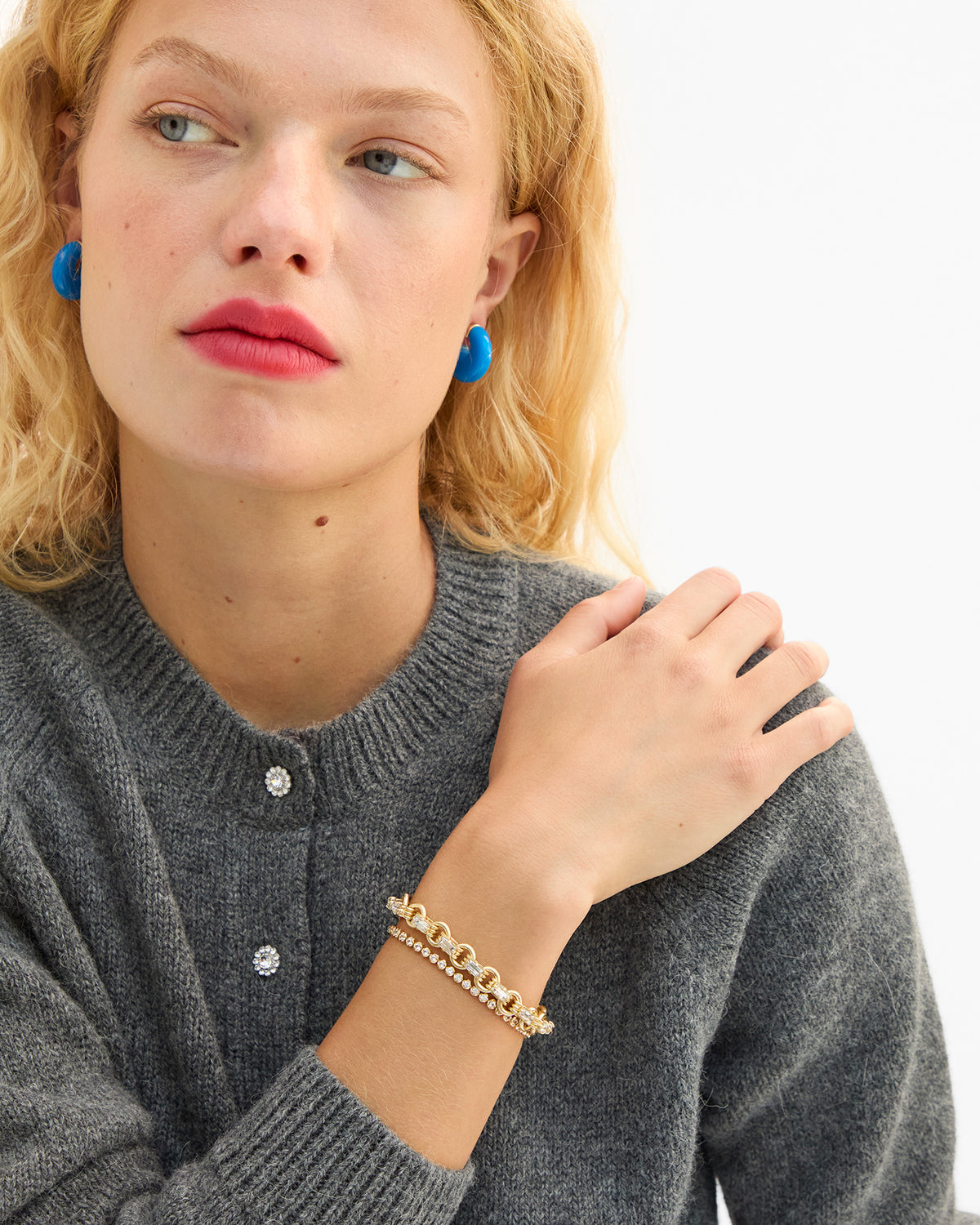 Le Story Baguette Bracelet on model