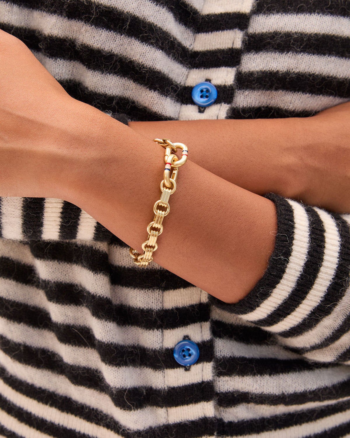 Le Story Chain Bracelet on model