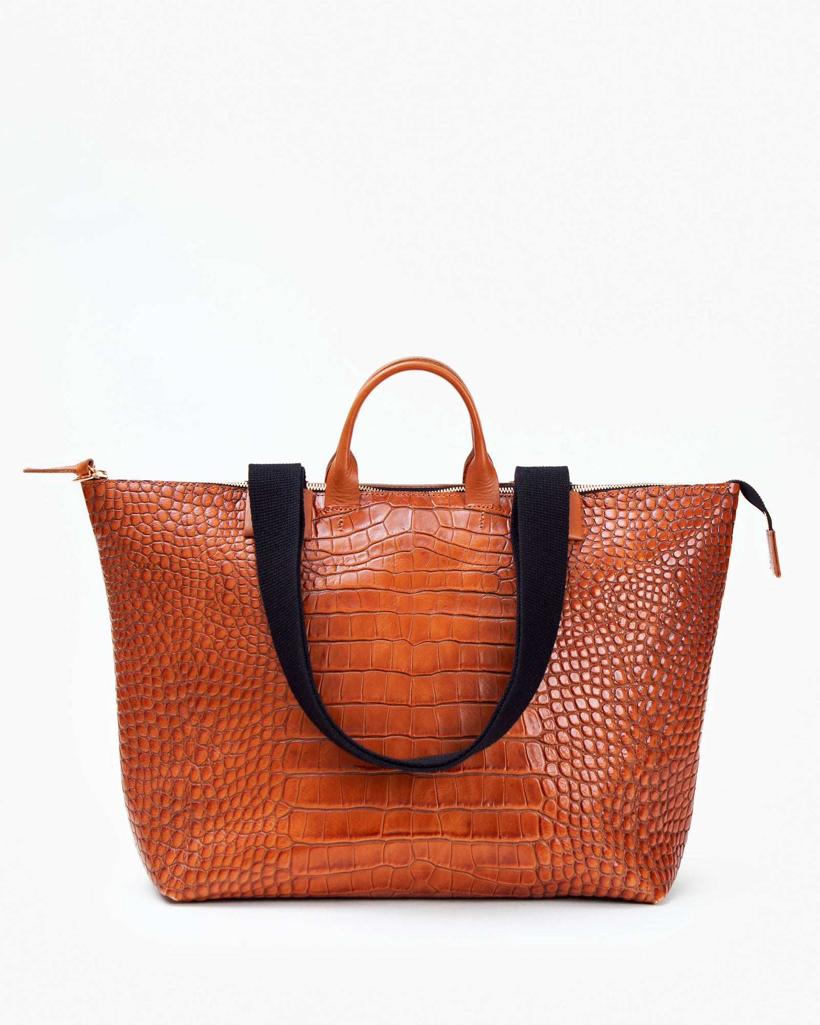 Clare V. Le Petit Box Tote bag - Cuoio