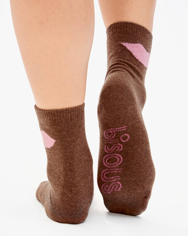 Lips Cashmere Crew Socks back view
