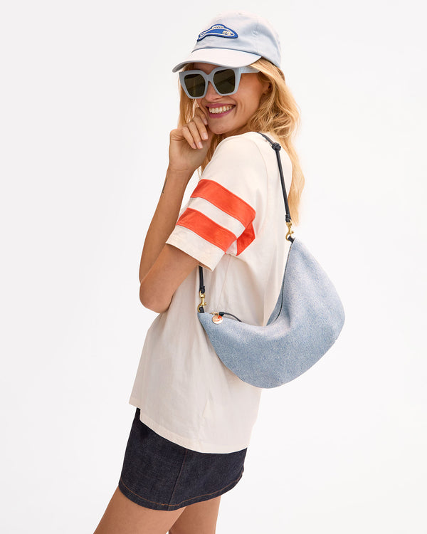Lune Denim Suede as shoulder bag