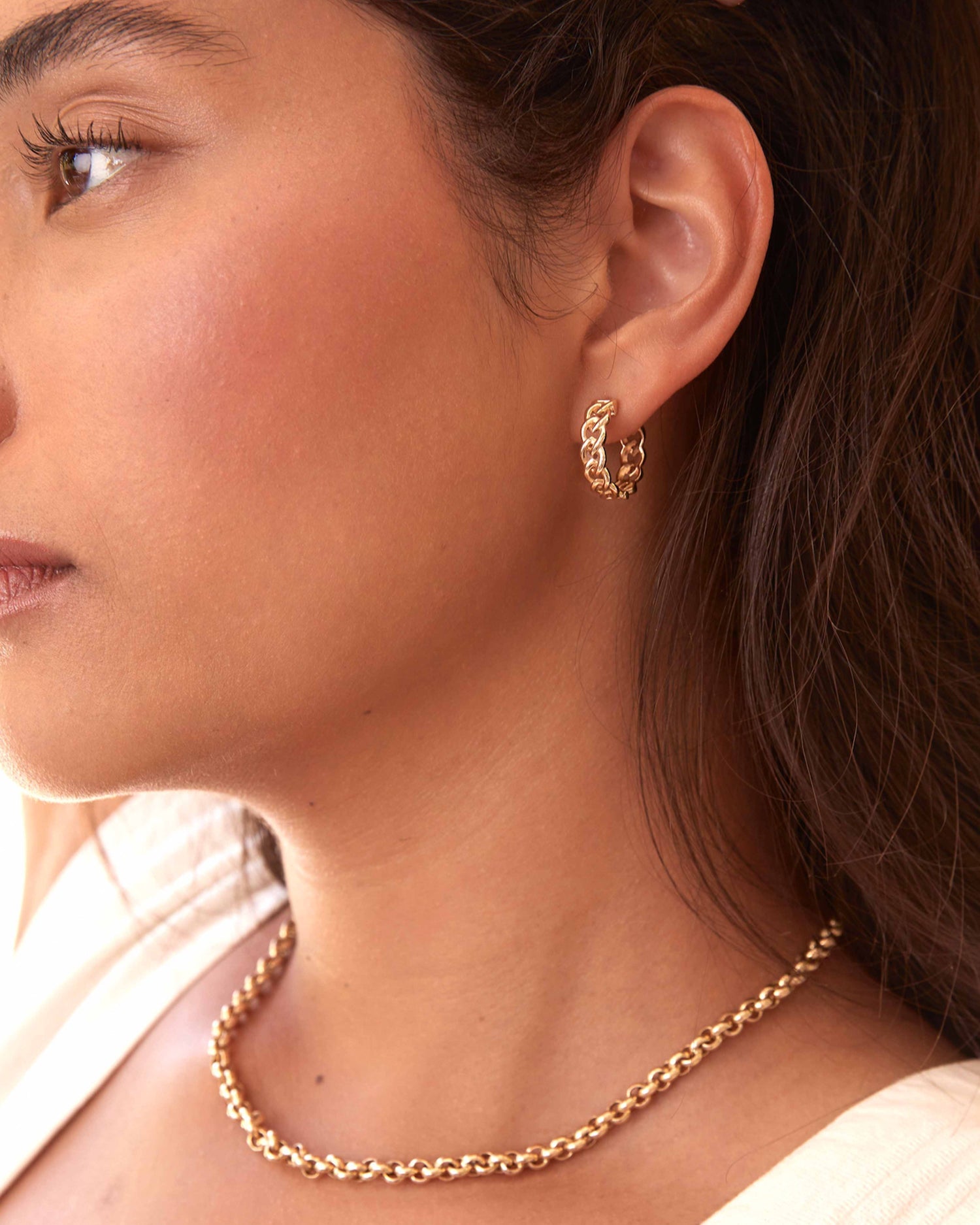 Link Hoop Earrings – Clare V.