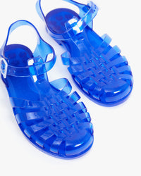 top view of the Sun Jelly Sandals in Cobalt