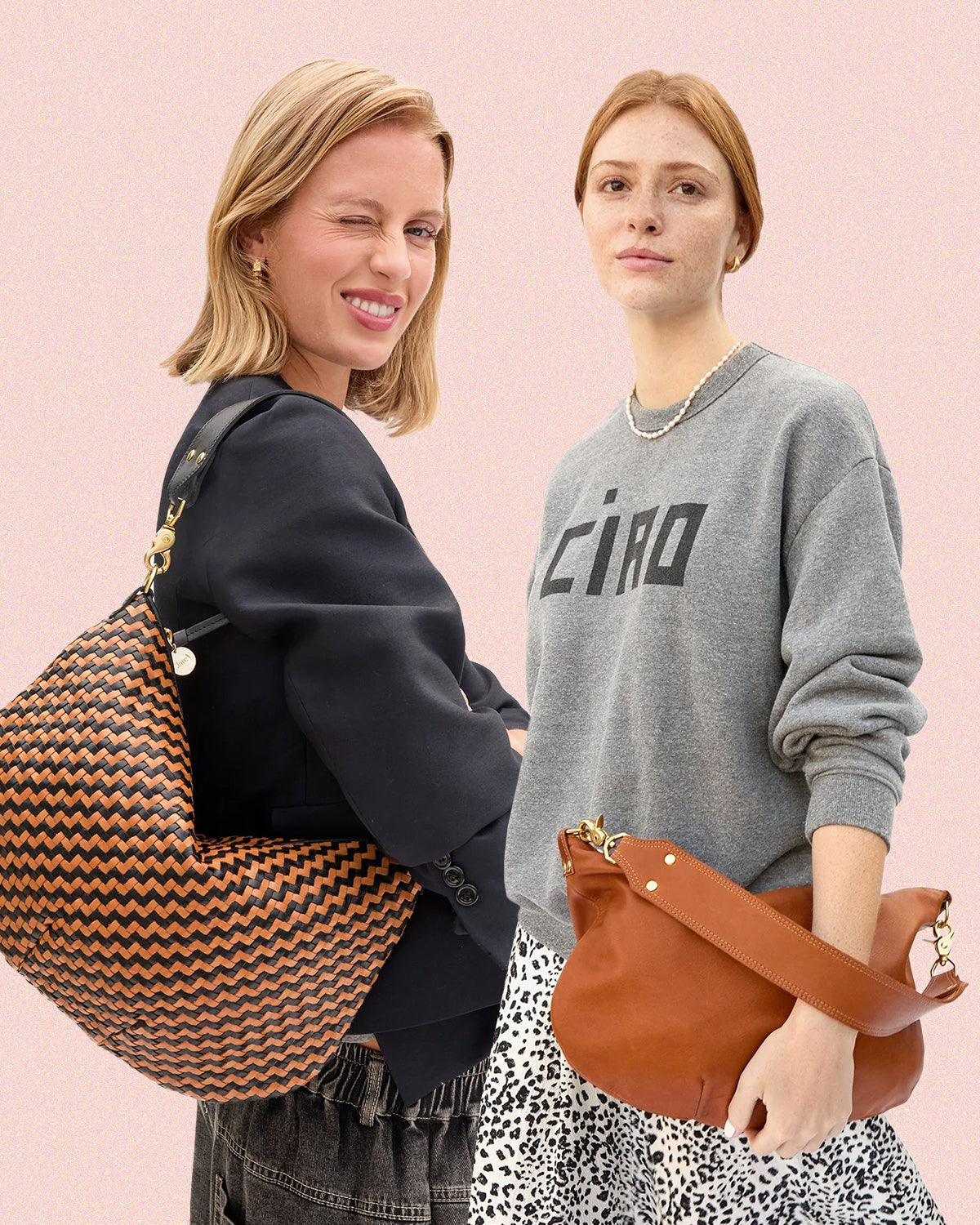 Models carrying Moyen Messengers.