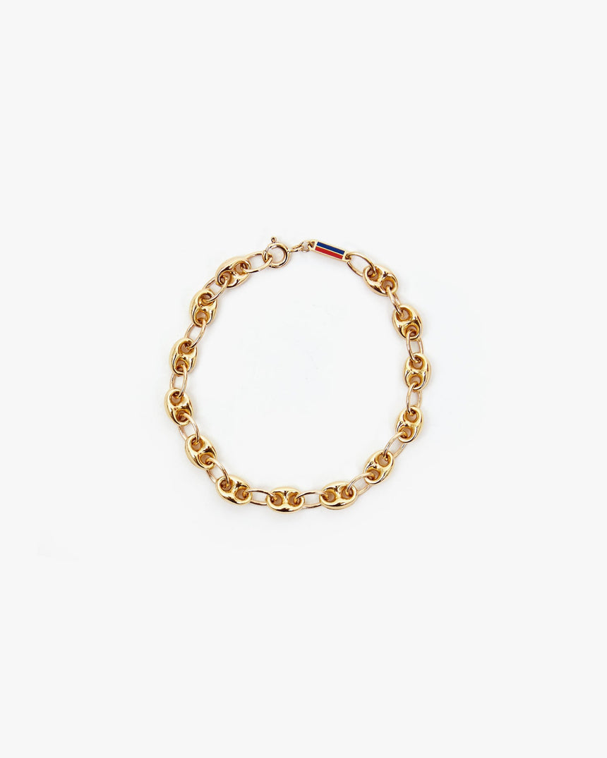 Clare V Le Story Chain Bracelet- Vintage Gold
