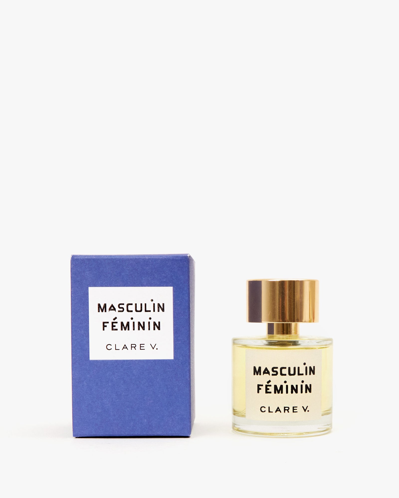 Masculin/Feminin Eau de Parfum next to its blue box