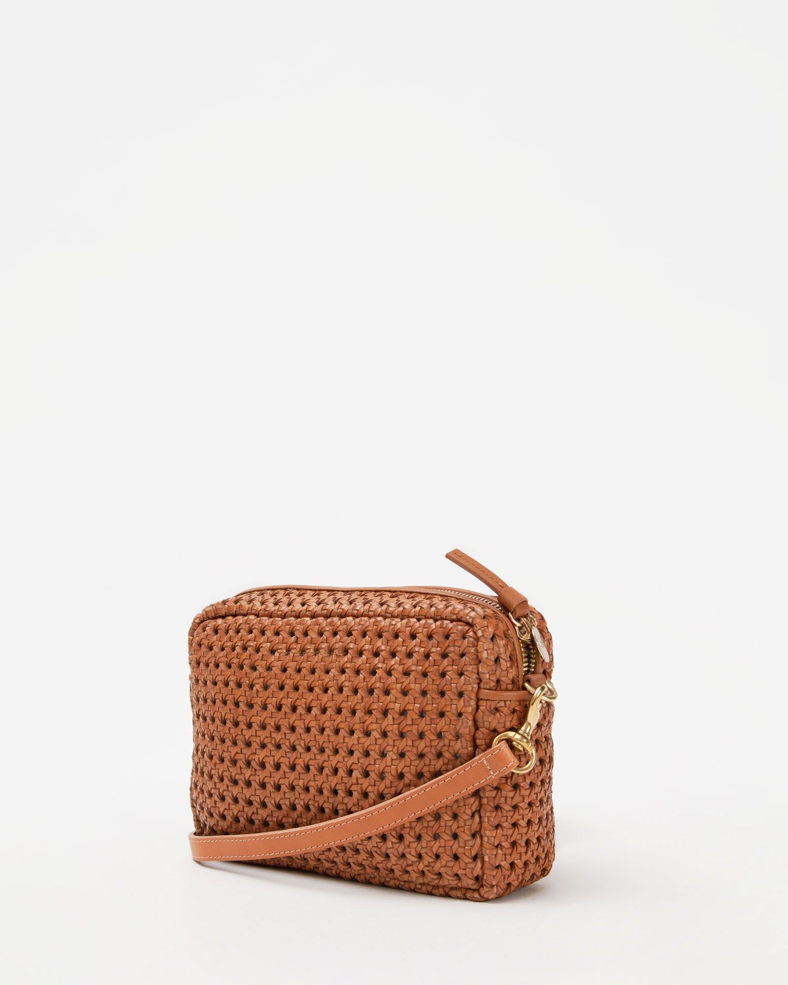 Back of Midi Sac in Tan Rattan