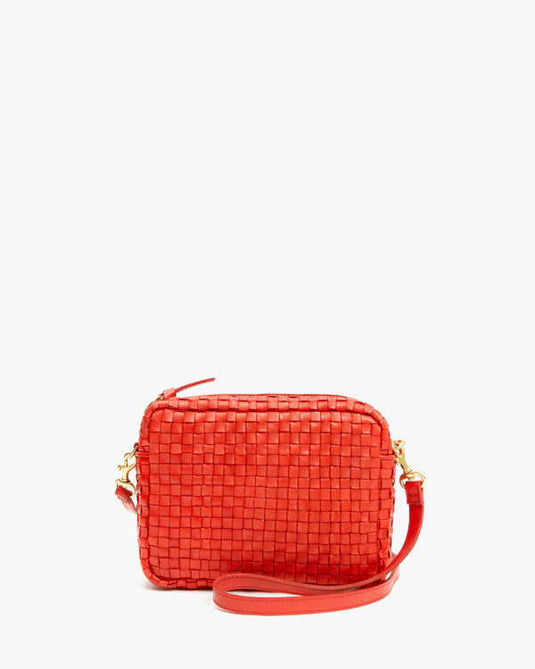 Poppy Woven Checker Midi Sac