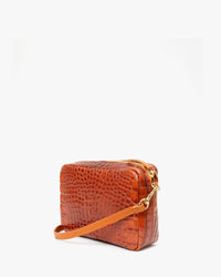 Clare V. - Marisol w/ Front Pocket in Cuoio Autumn Croco