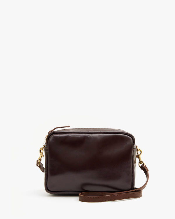 Madison Leather Crossbody Foldover Clutch