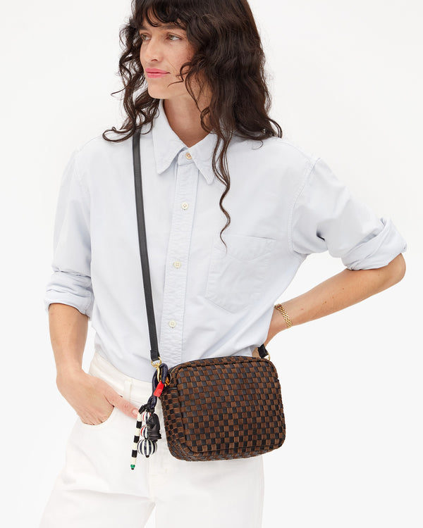 Beaded Stripe Fob on Midi Sac