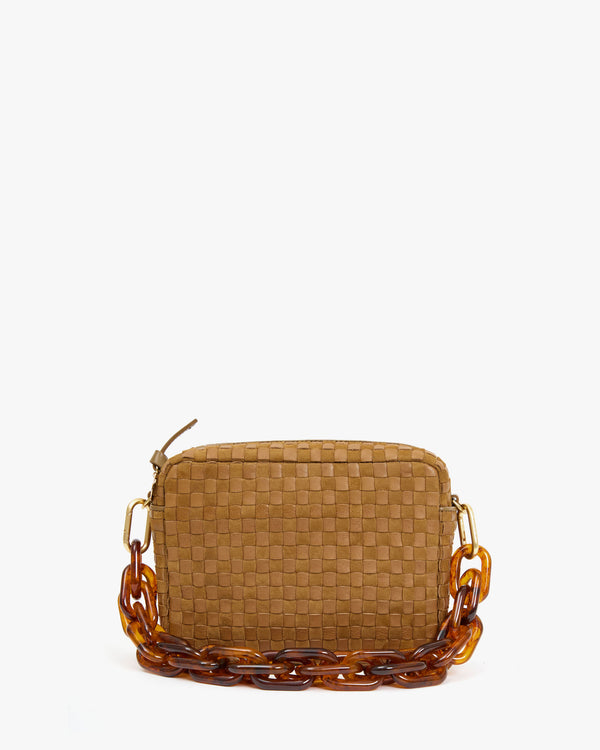 Midi Sac with Shortie Strap in Tortoise Resin