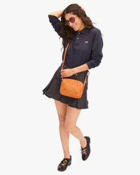 Gia wearing Midi Sac as crossbody bag