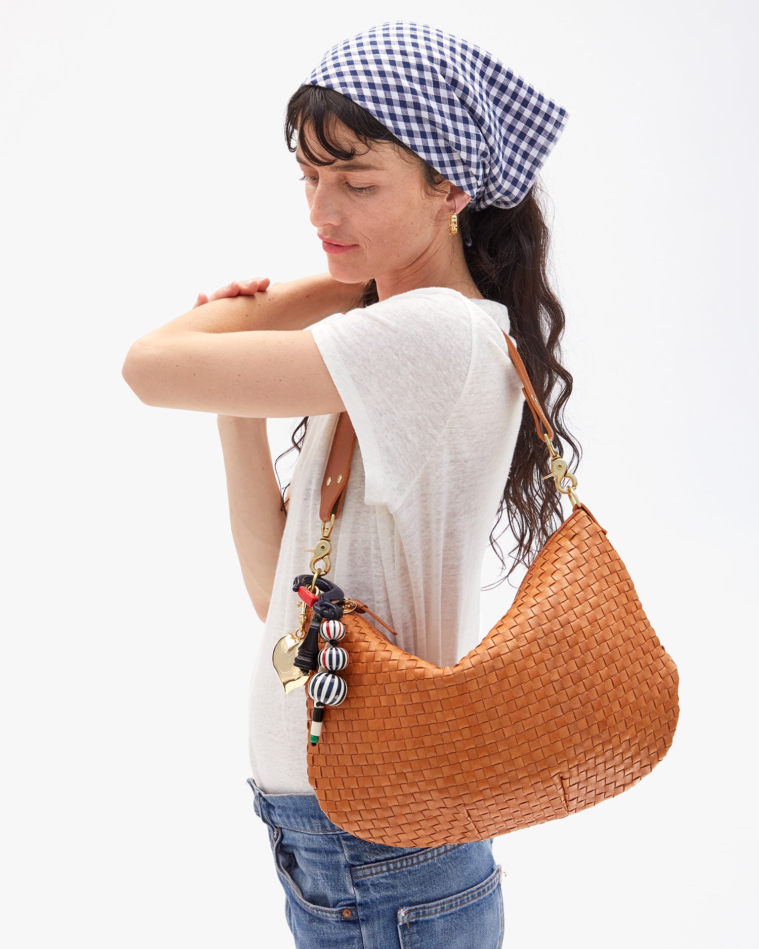 Beaded Stripe Fob on Moyen Messenger