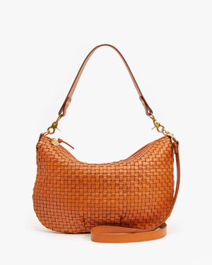 Moyen Messenger in Natural Woven Checker - Front
