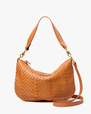 Moyen Messenger in Natural Woven Checker