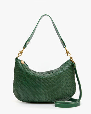 Front View of Evergreen Woven Zig-Zag Moyen Messenger
