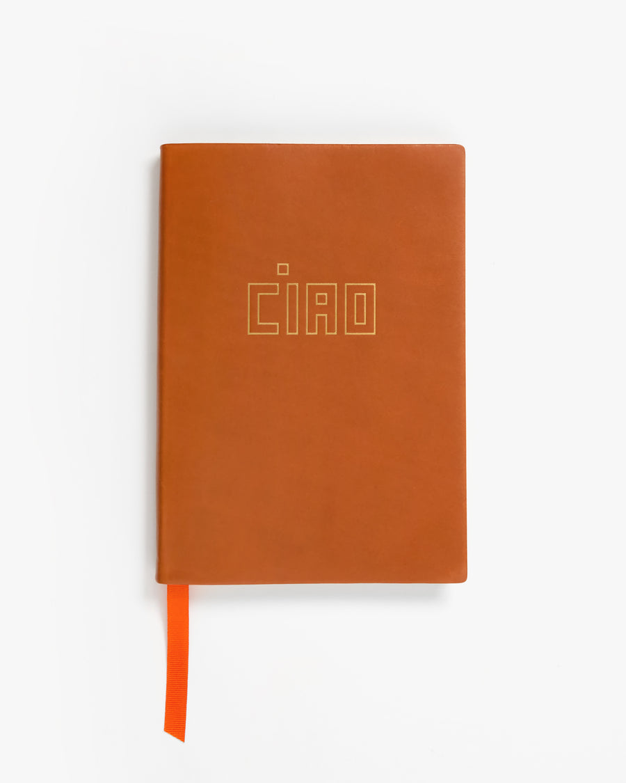 Cuoio with Gold Foil Ciao Notebook. 