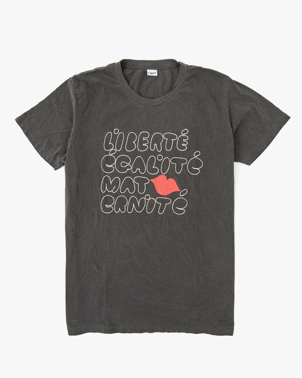 Faded Black Liberte Egalite Maternite Original Tee