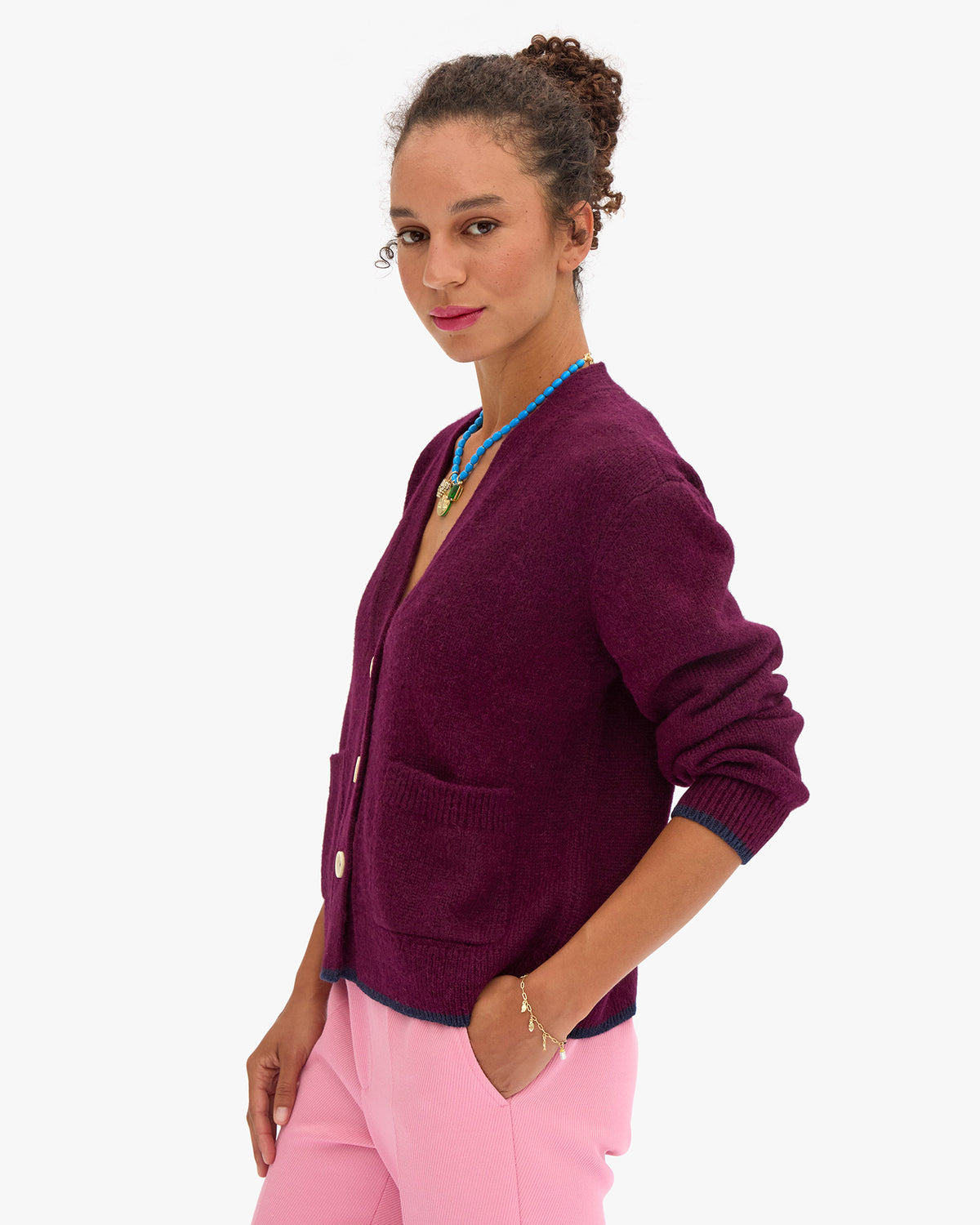 Oscar Cardigan side view