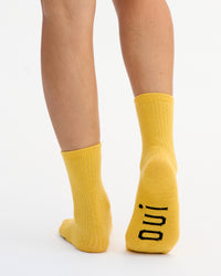 Oui Non Crew Socks showing Oui foot