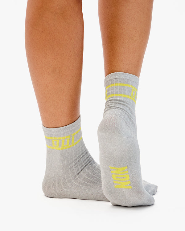 Metallic Crew Socks back view