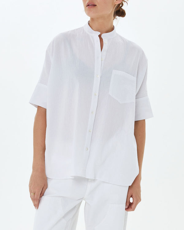 Oversized Stand Collar Shirt