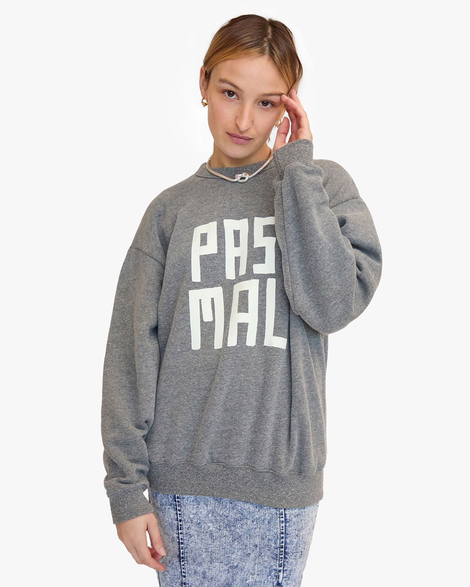 Oversized sales grey sweatshirt